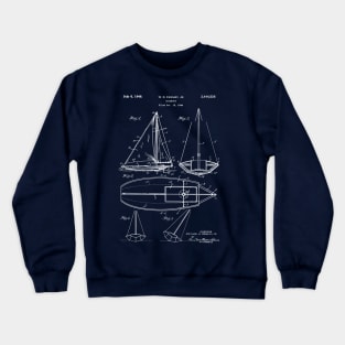 Patent Print Sailboat 1947 Crewneck Sweatshirt